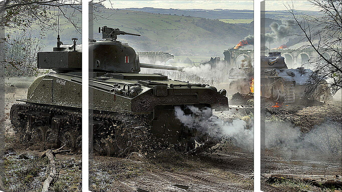 Модульная картина - world of tanks, wargaming net, wot
