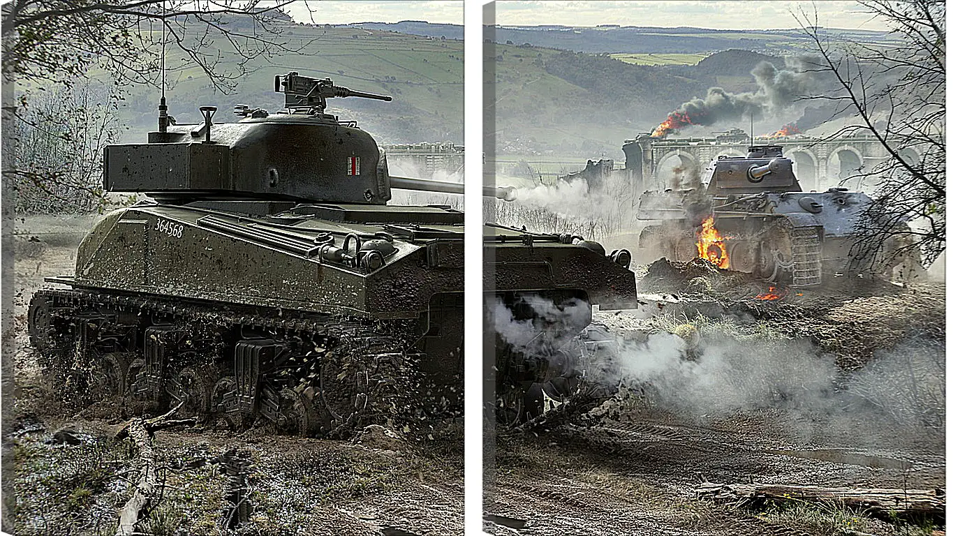 Модульная картина - world of tanks, wargaming net, wot
