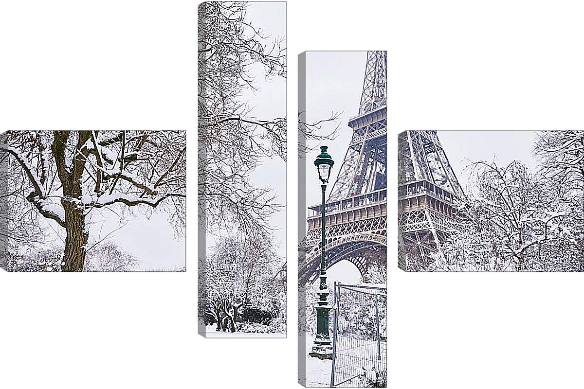 Модульная картина - Зима в Париже