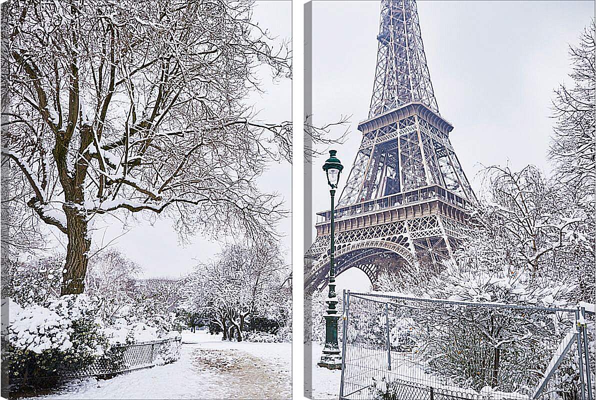 Модульная картина - Зима в Париже
