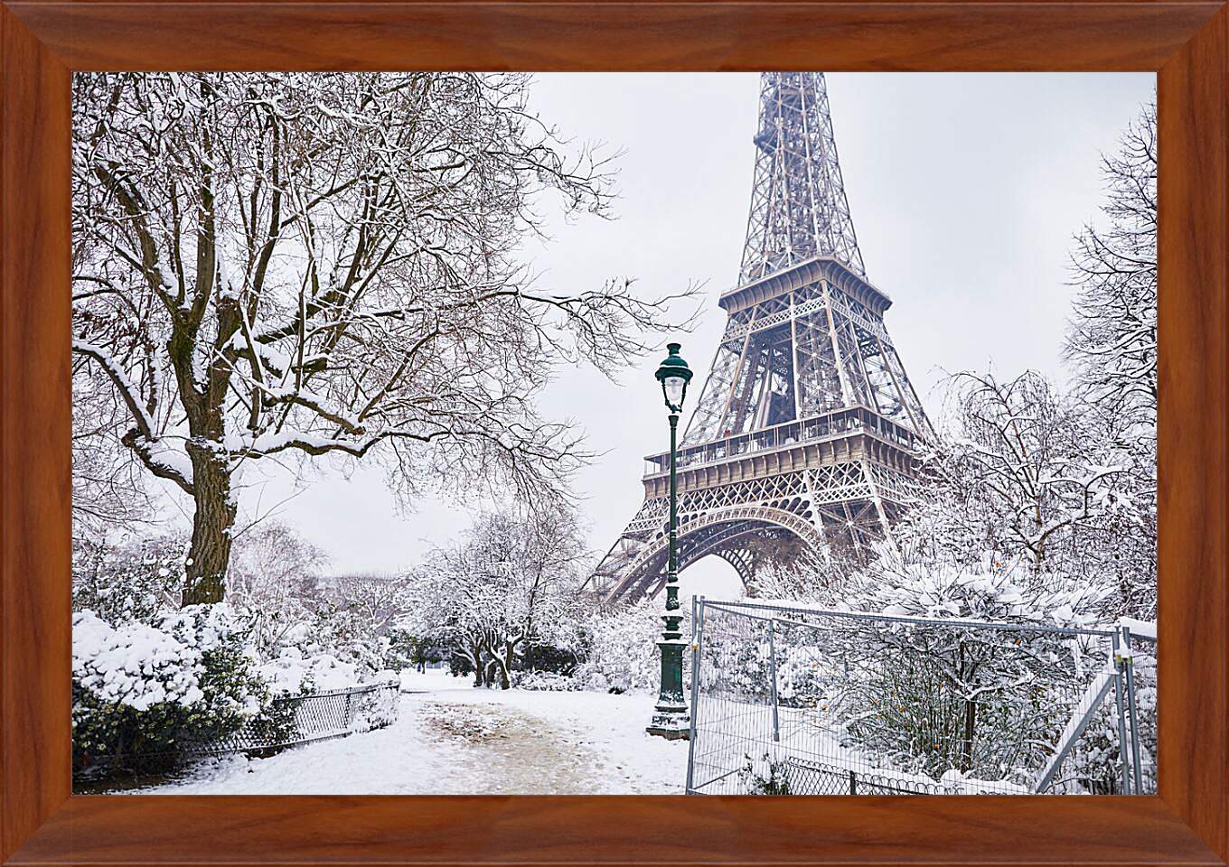 Картина в раме - Зима в Париже