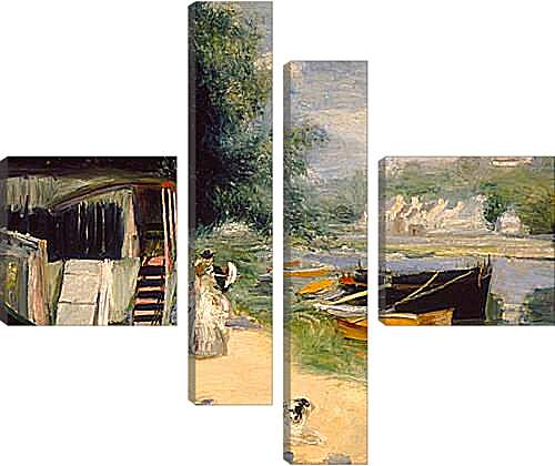 Модульная картина - View of Bougival. Пьер Огюст Ренуар