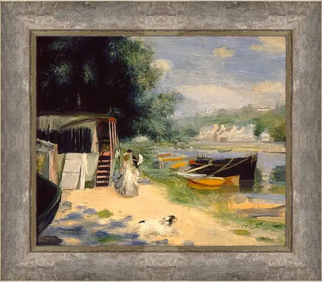 Картина в раме - View of Bougival. Пьер Огюст Ренуар