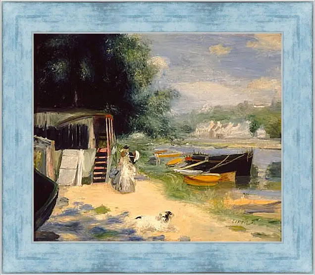 Картина в раме - View of Bougival. Пьер Огюст Ренуар