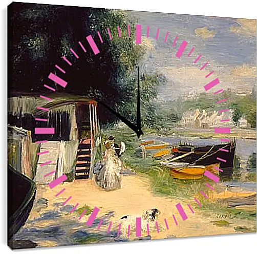 Часы картина - View of Bougival. Пьер Огюст Ренуар
