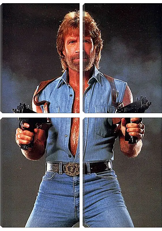 Модульная картина - Чак Норрис. Chuck Norris
