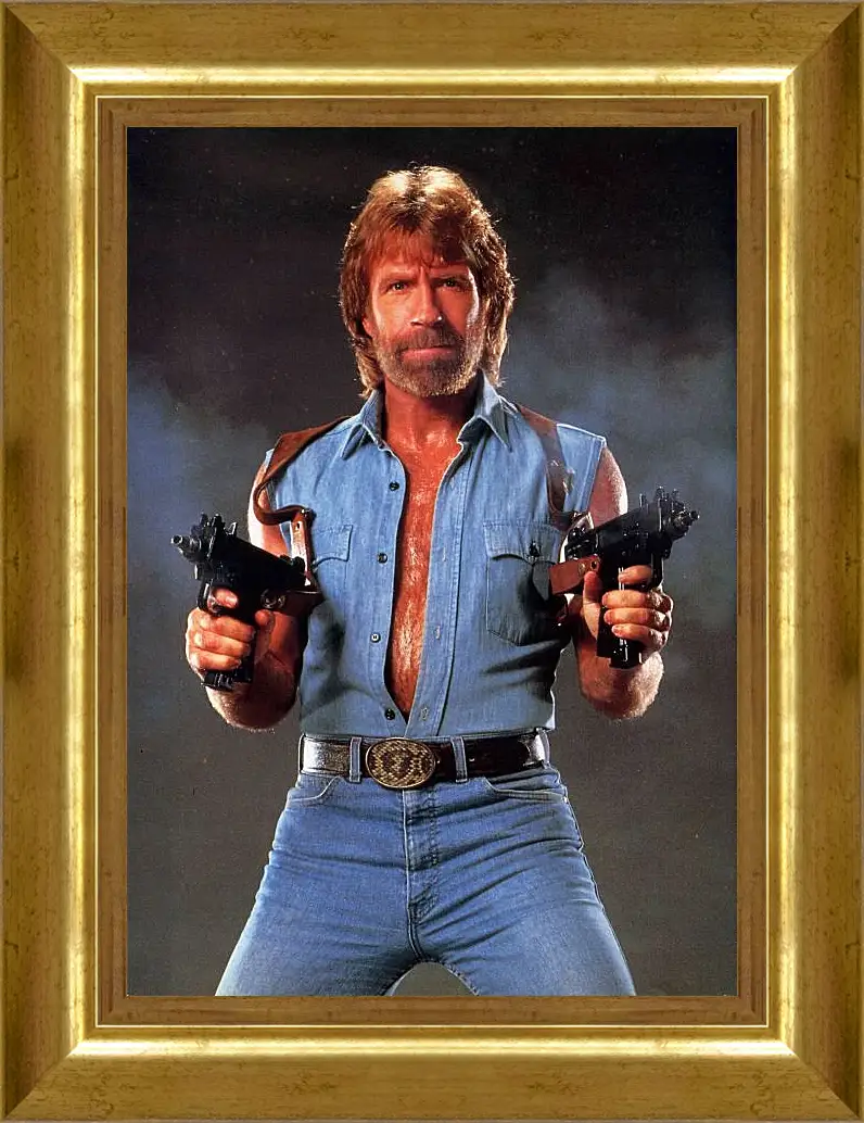 Картина в раме - Чак Норрис. Chuck Norris