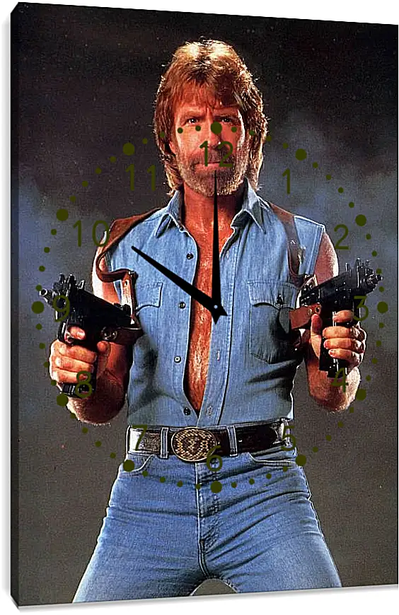Часы картина - Чак Норрис. Chuck Norris