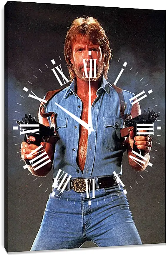 Часы картина - Чак Норрис. Chuck Norris