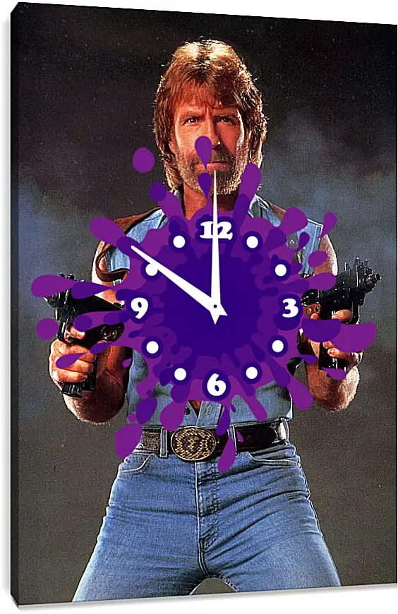 Часы картина - Чак Норрис. Chuck Norris
