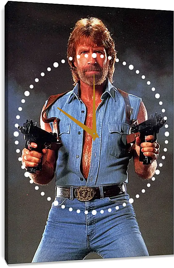 Часы картина - Чак Норрис. Chuck Norris