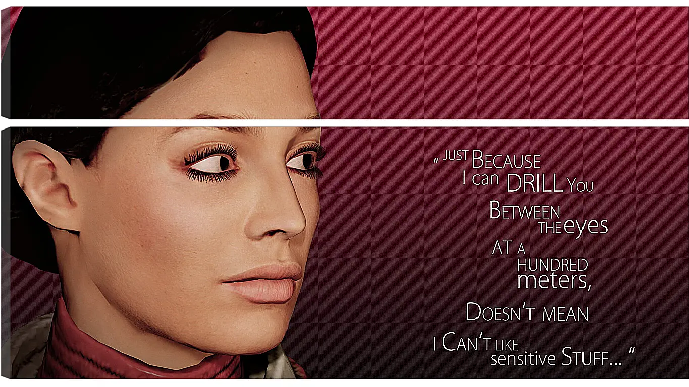 Модульная картина - mass effect 3, ashley madeline williams, quote
