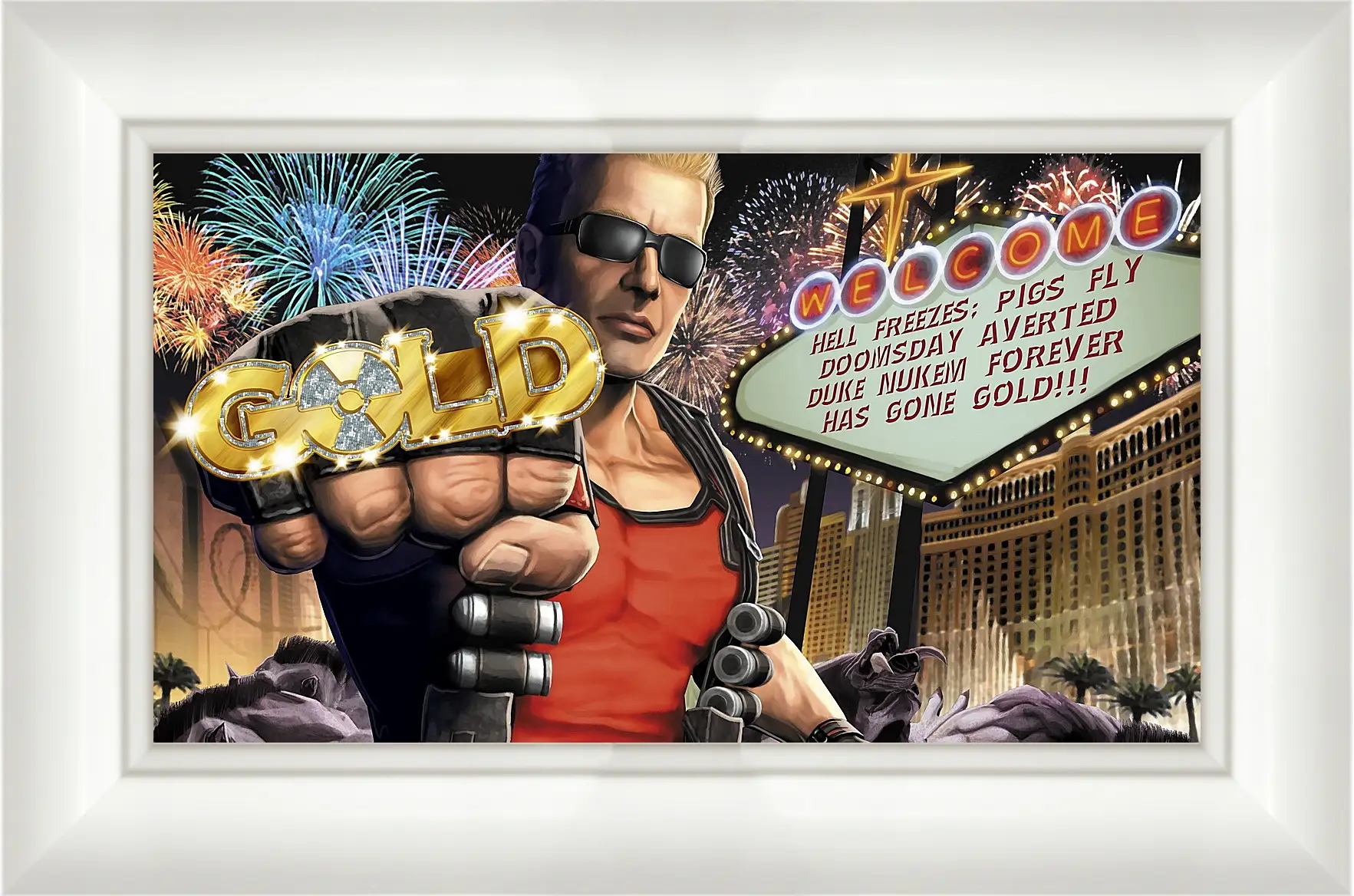 Картина в раме - duke nukem, las vegas, fist
