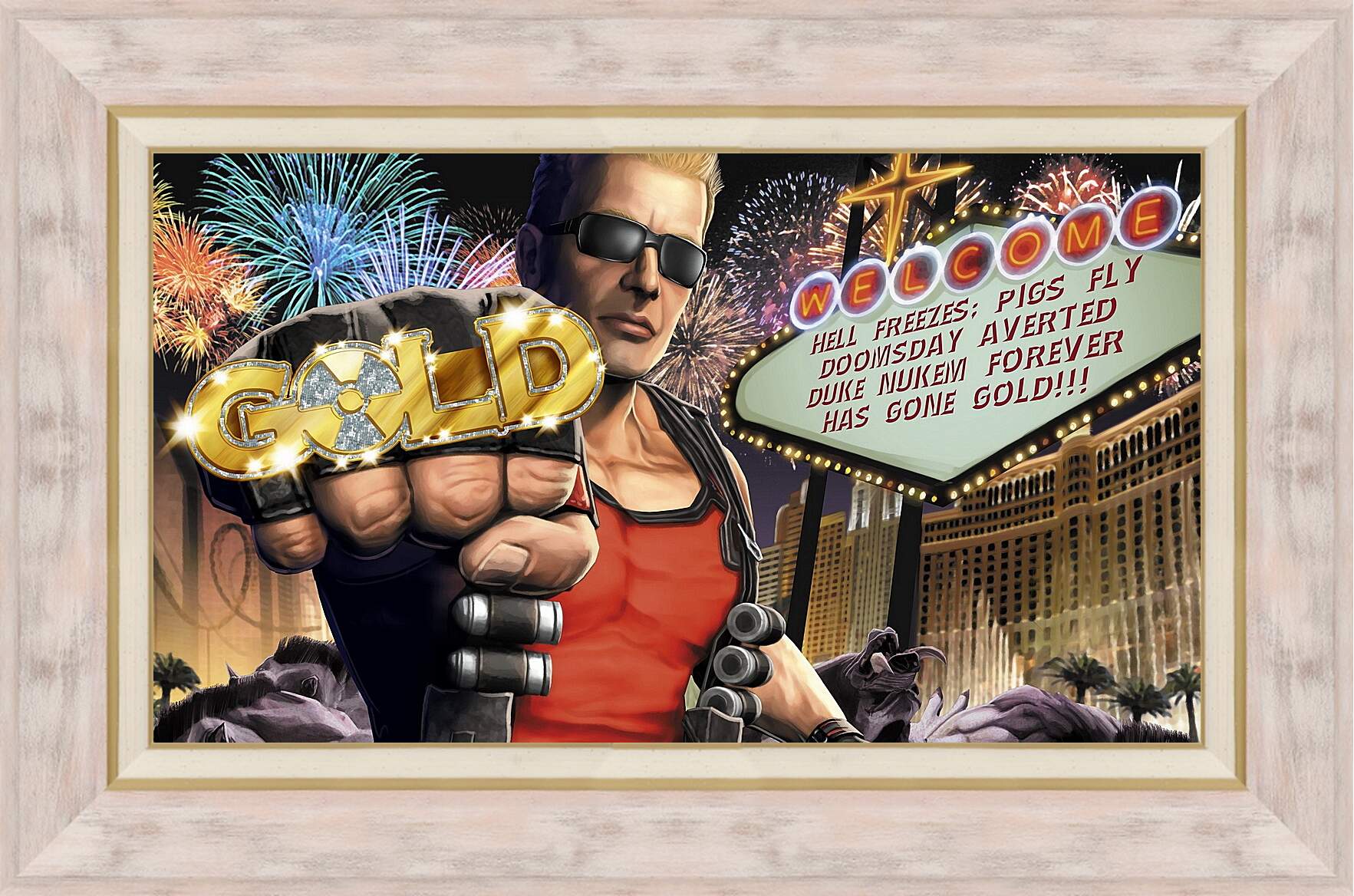 Картина в раме - duke nukem, las vegas, fist
