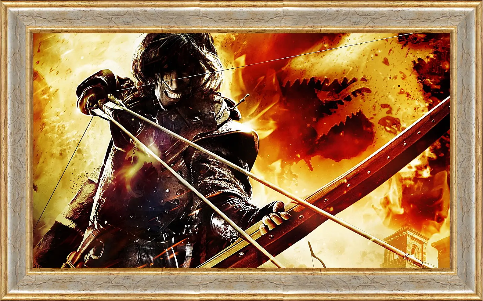 Картина в раме - dragons dogma, bow, arrows
