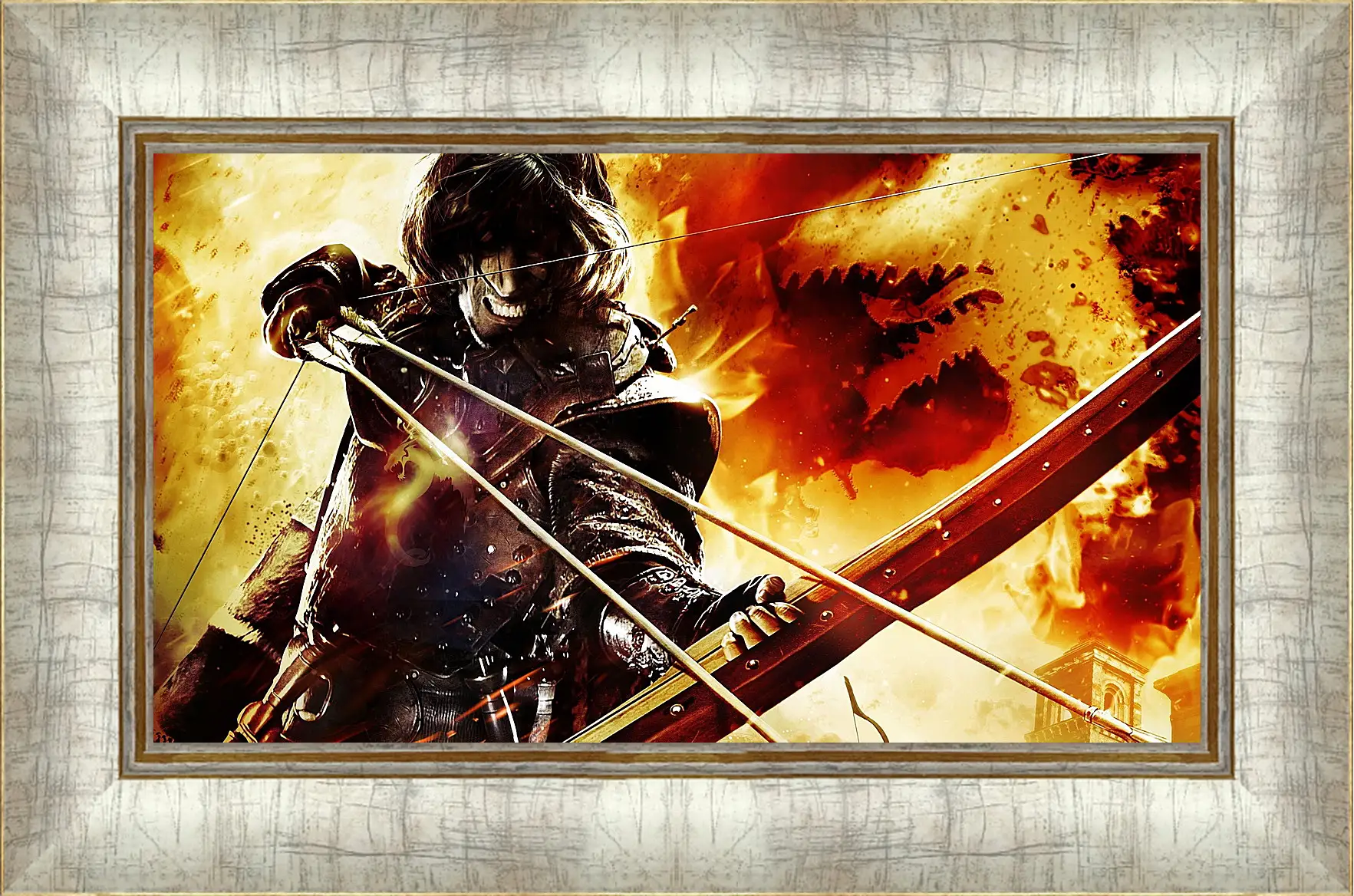 Картина в раме - dragons dogma, bow, arrows
