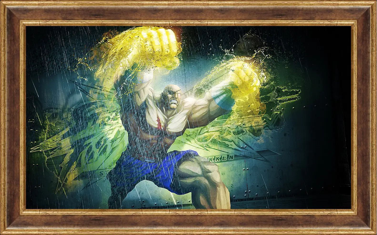 Картина в раме - street fighter x tekken, sagat, magic
