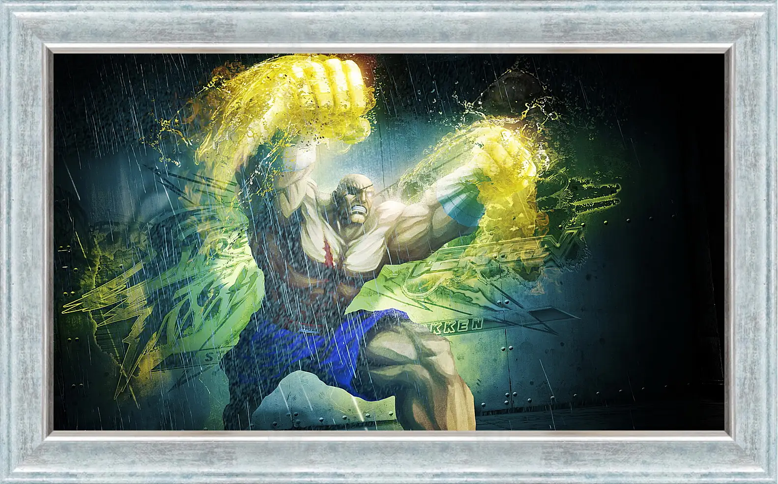 Картина в раме - street fighter x tekken, sagat, magic
