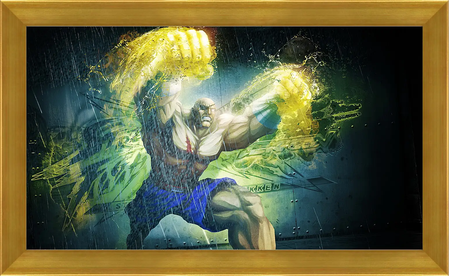 Картина в раме - street fighter x tekken, sagat, magic
