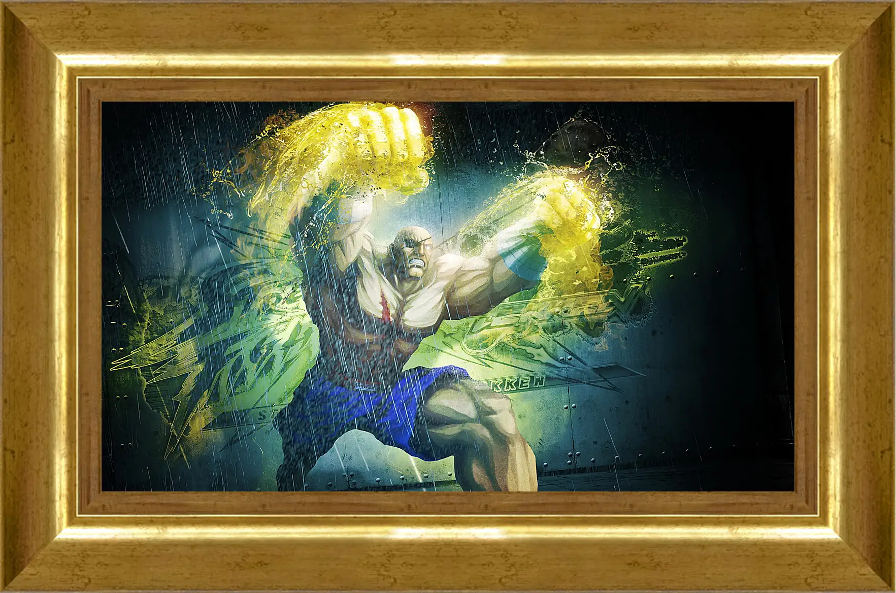 Картина в раме - street fighter x tekken, sagat, magic
