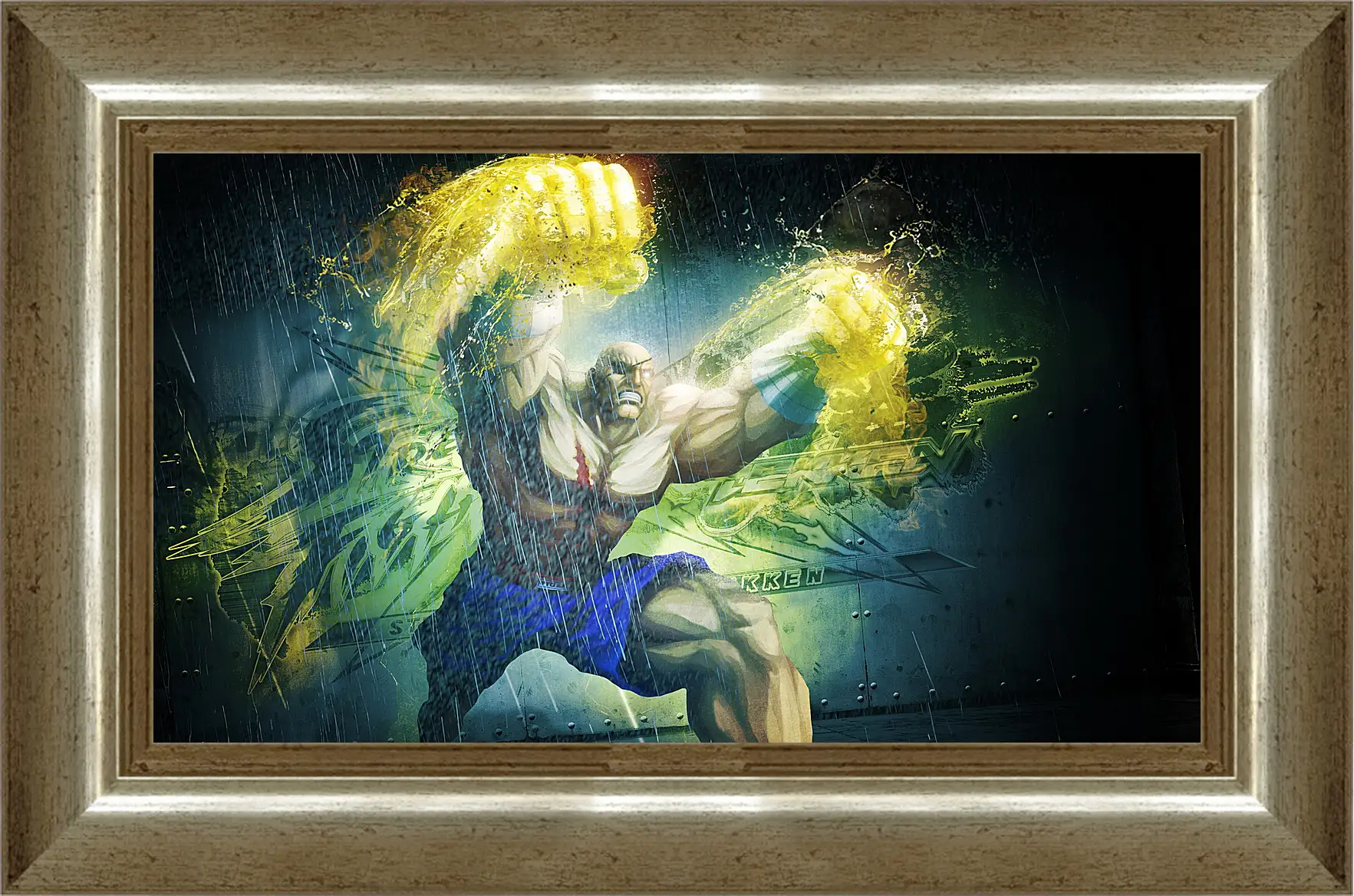 Картина в раме - street fighter x tekken, sagat, magic
