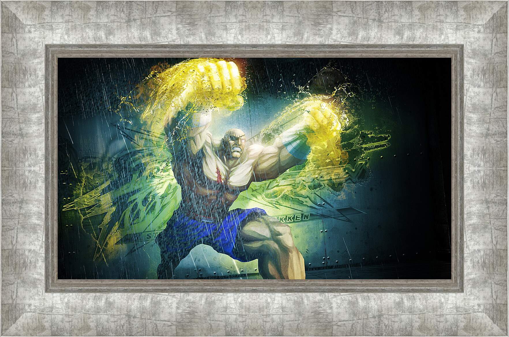 Картина в раме - street fighter x tekken, sagat, magic
