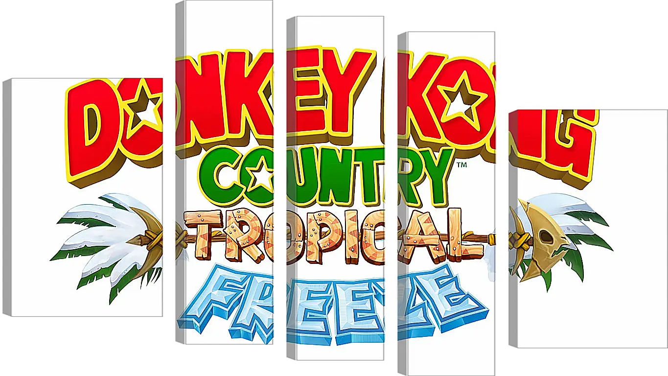 Модульная картина - donkey kong country tropical freeze, donkey kong, dixie
