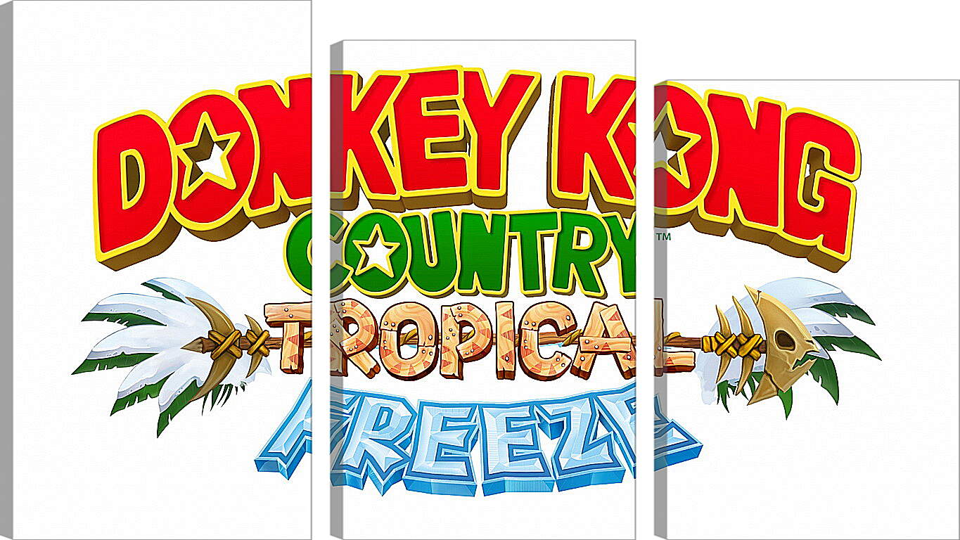 Модульная картина - donkey kong country tropical freeze, donkey kong, dixie
