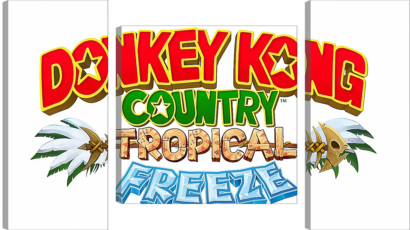 Модульная картина - donkey kong country tropical freeze, donkey kong, dixie
