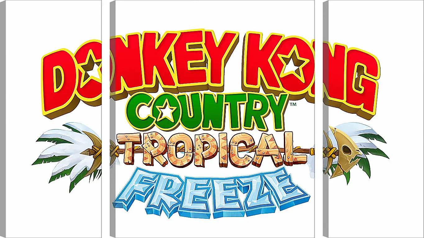 Модульная картина - donkey kong country tropical freeze, donkey kong, dixie
