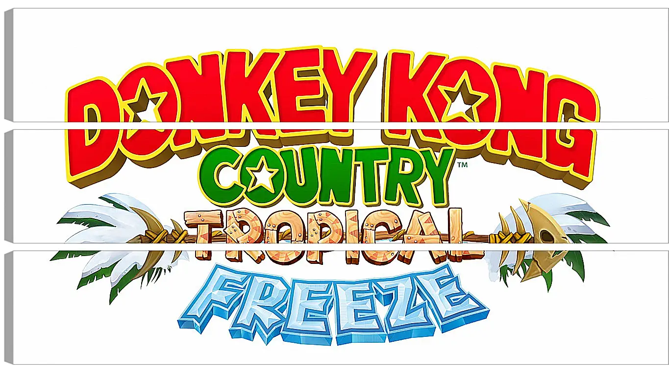 Модульная картина - donkey kong country tropical freeze, donkey kong, dixie
