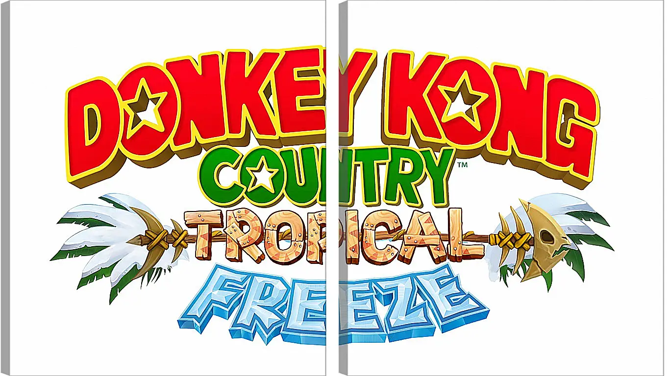 Модульная картина - donkey kong country tropical freeze, donkey kong, dixie
