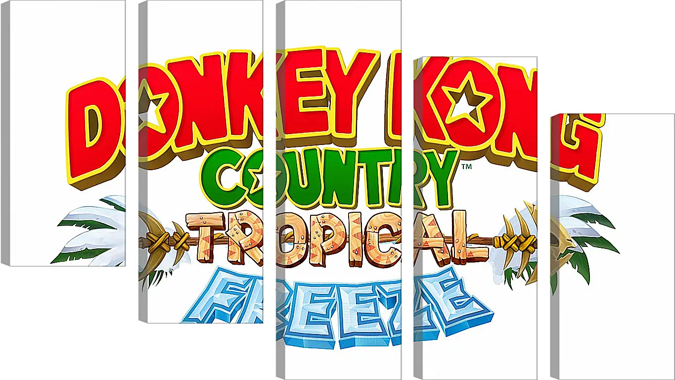 Модульная картина - donkey kong country tropical freeze, donkey kong, dixie
