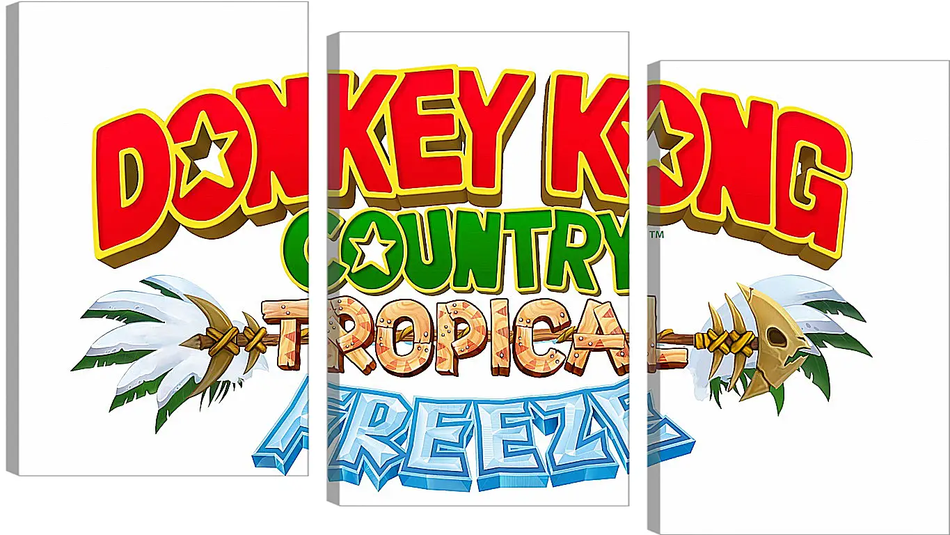 Модульная картина - donkey kong country tropical freeze, donkey kong, dixie
