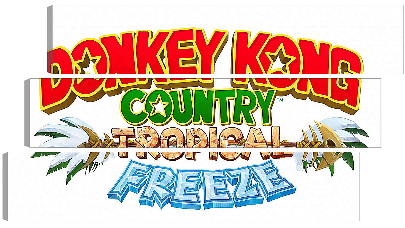 Модульная картина - donkey kong country tropical freeze, donkey kong, dixie
