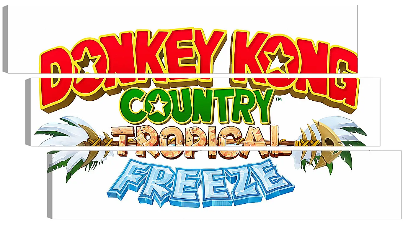 Модульная картина - donkey kong country tropical freeze, donkey kong, dixie
