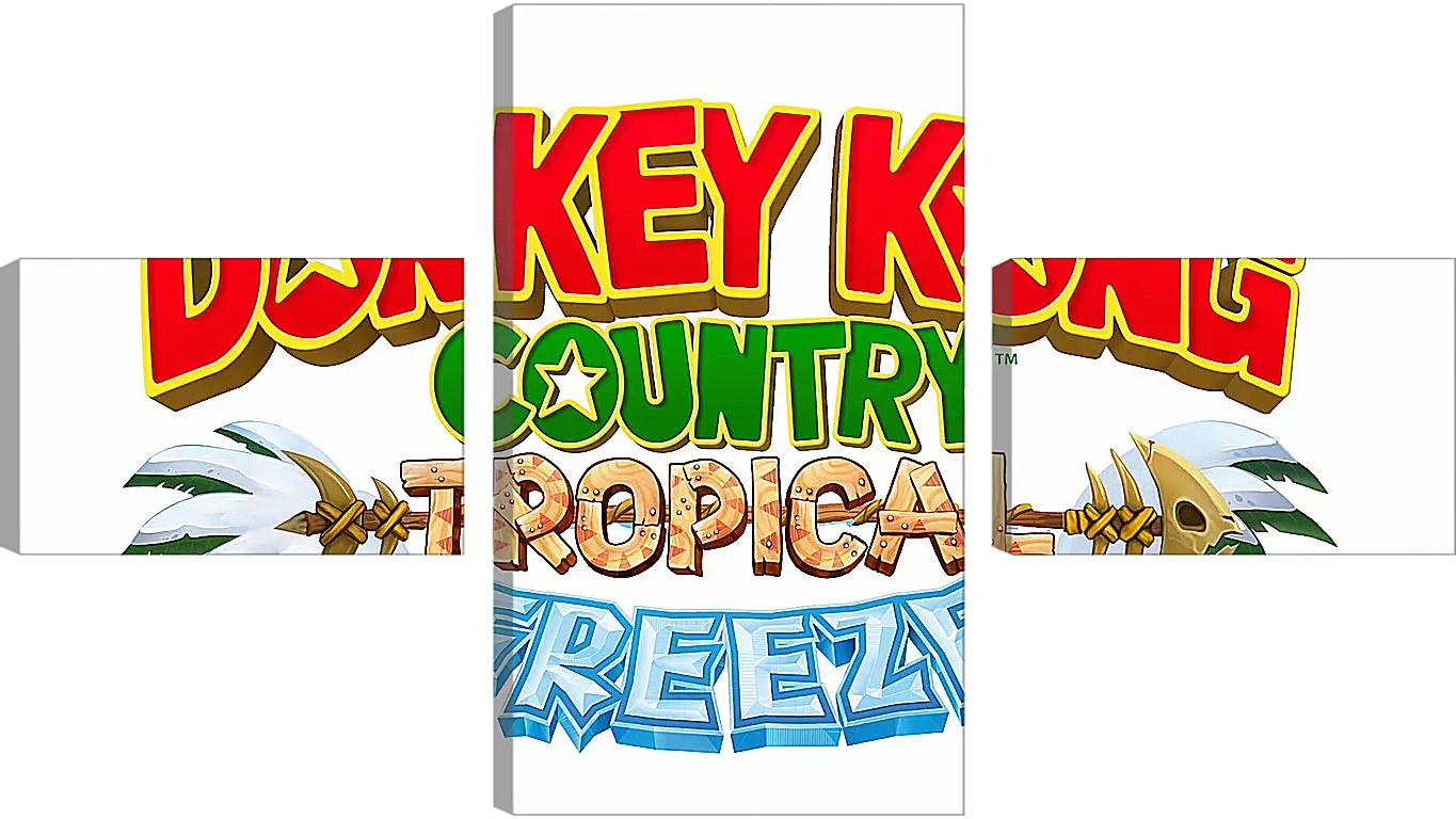 Модульная картина - donkey kong country tropical freeze, donkey kong, dixie
