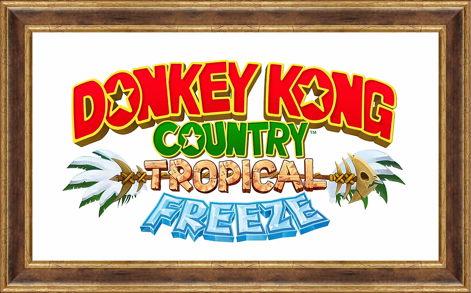 Картина в раме - donkey kong country tropical freeze, donkey kong, dixie
