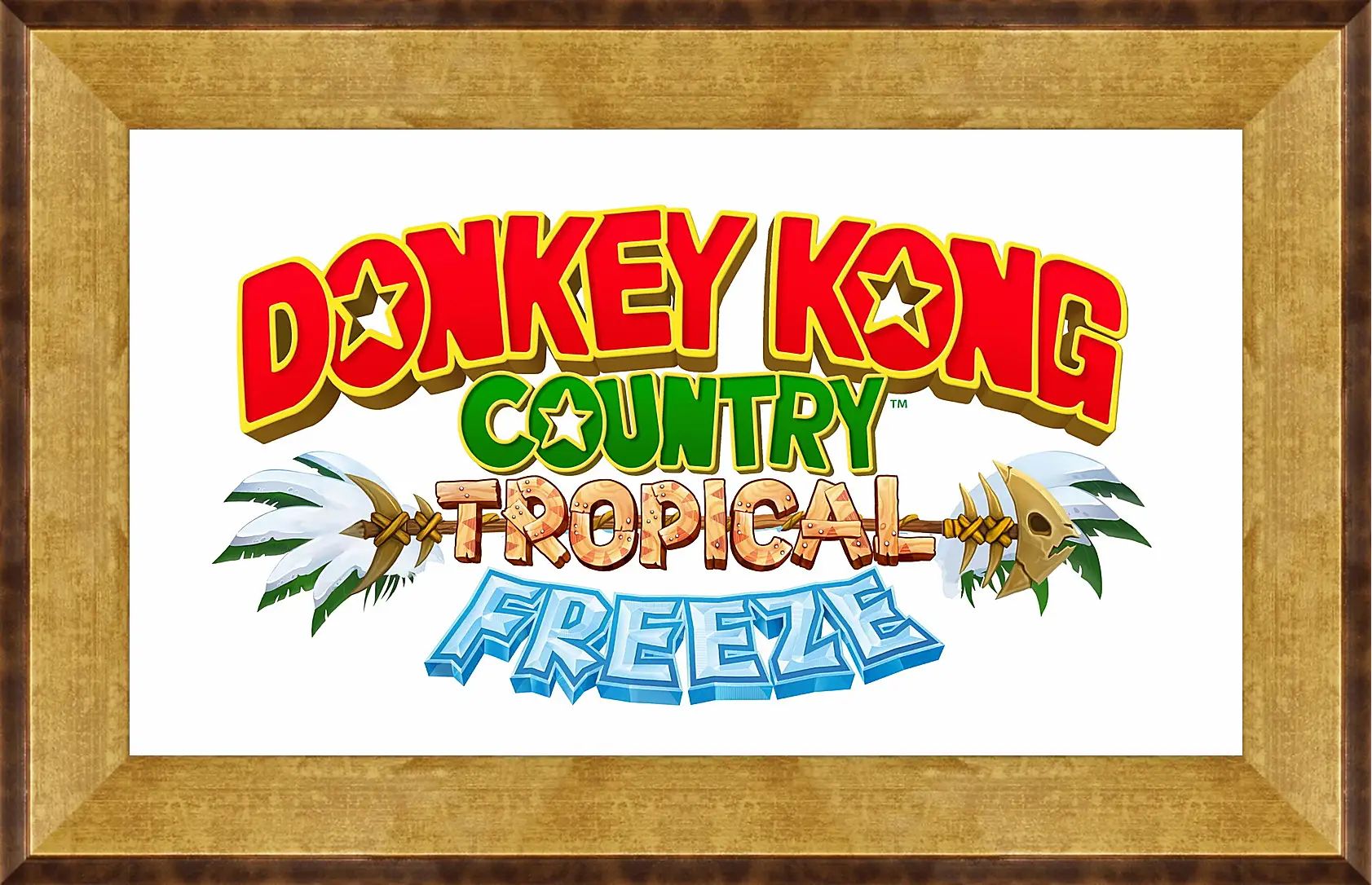 Картина в раме - donkey kong country tropical freeze, donkey kong, dixie
