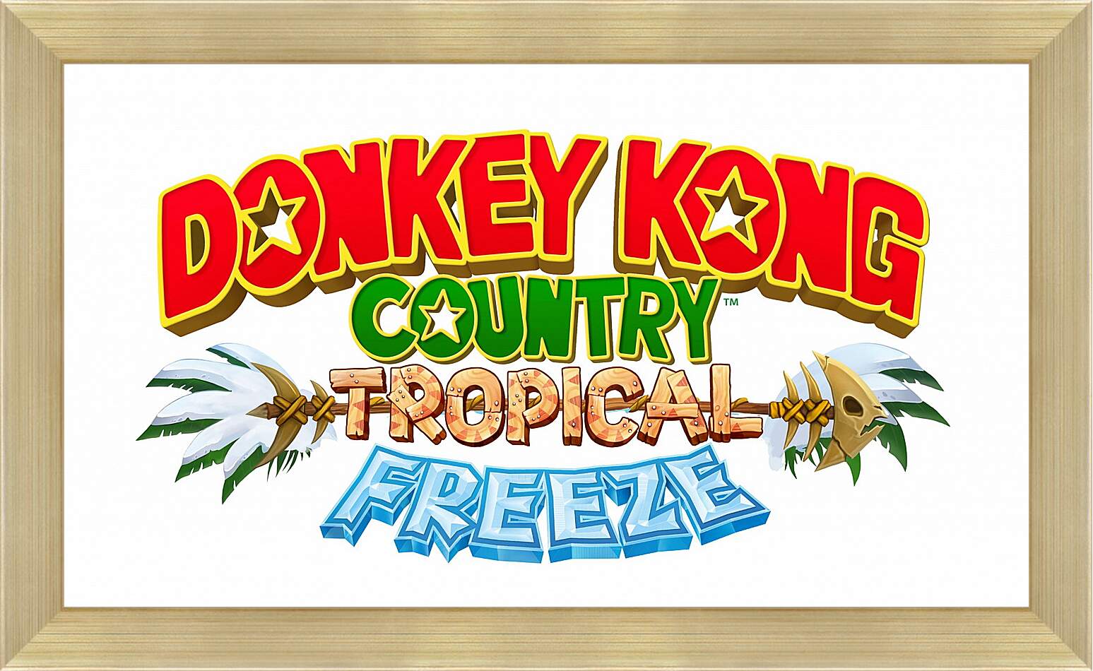 Картина в раме - donkey kong country tropical freeze, donkey kong, dixie
