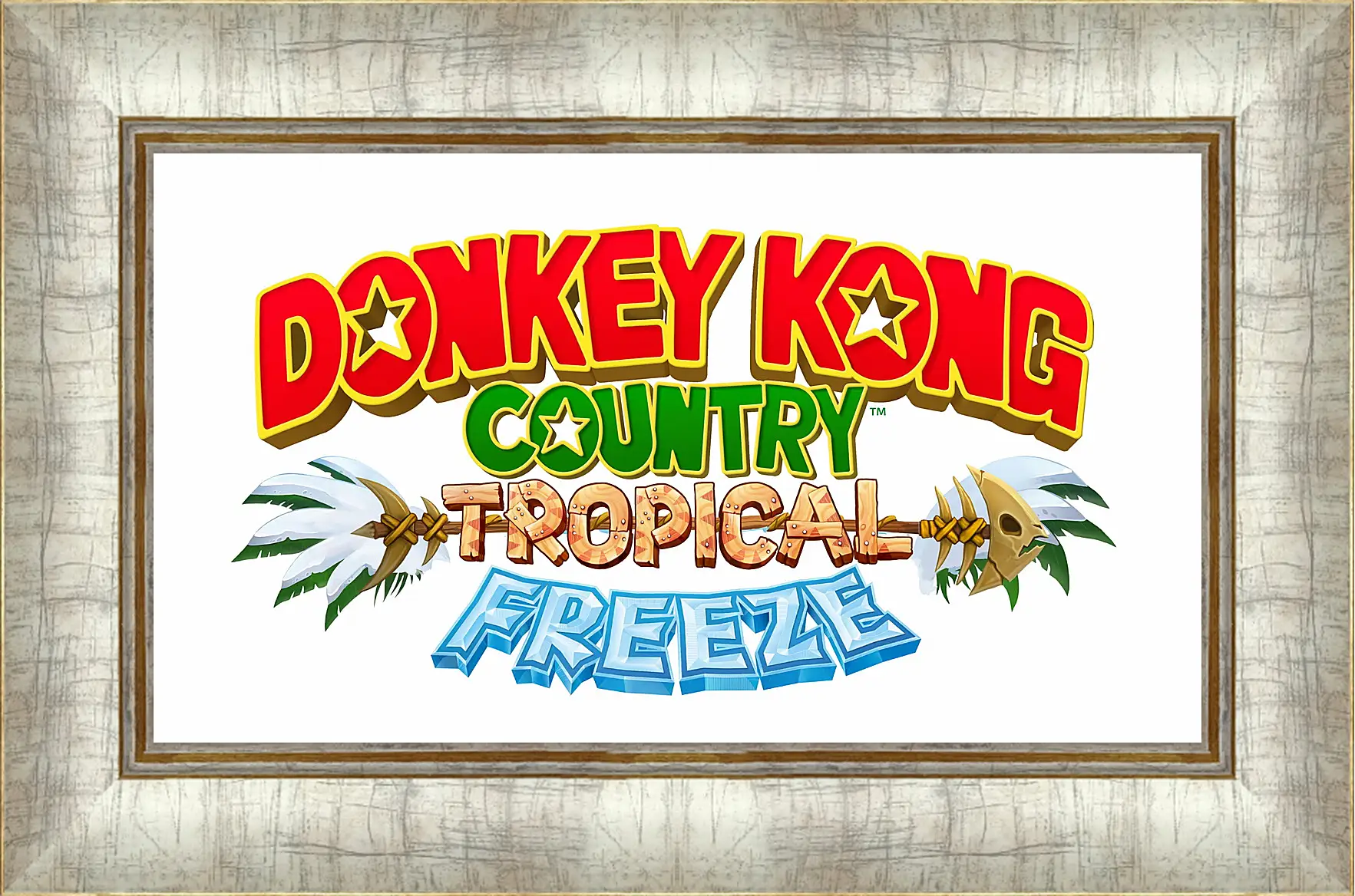 Картина в раме - donkey kong country tropical freeze, donkey kong, dixie
