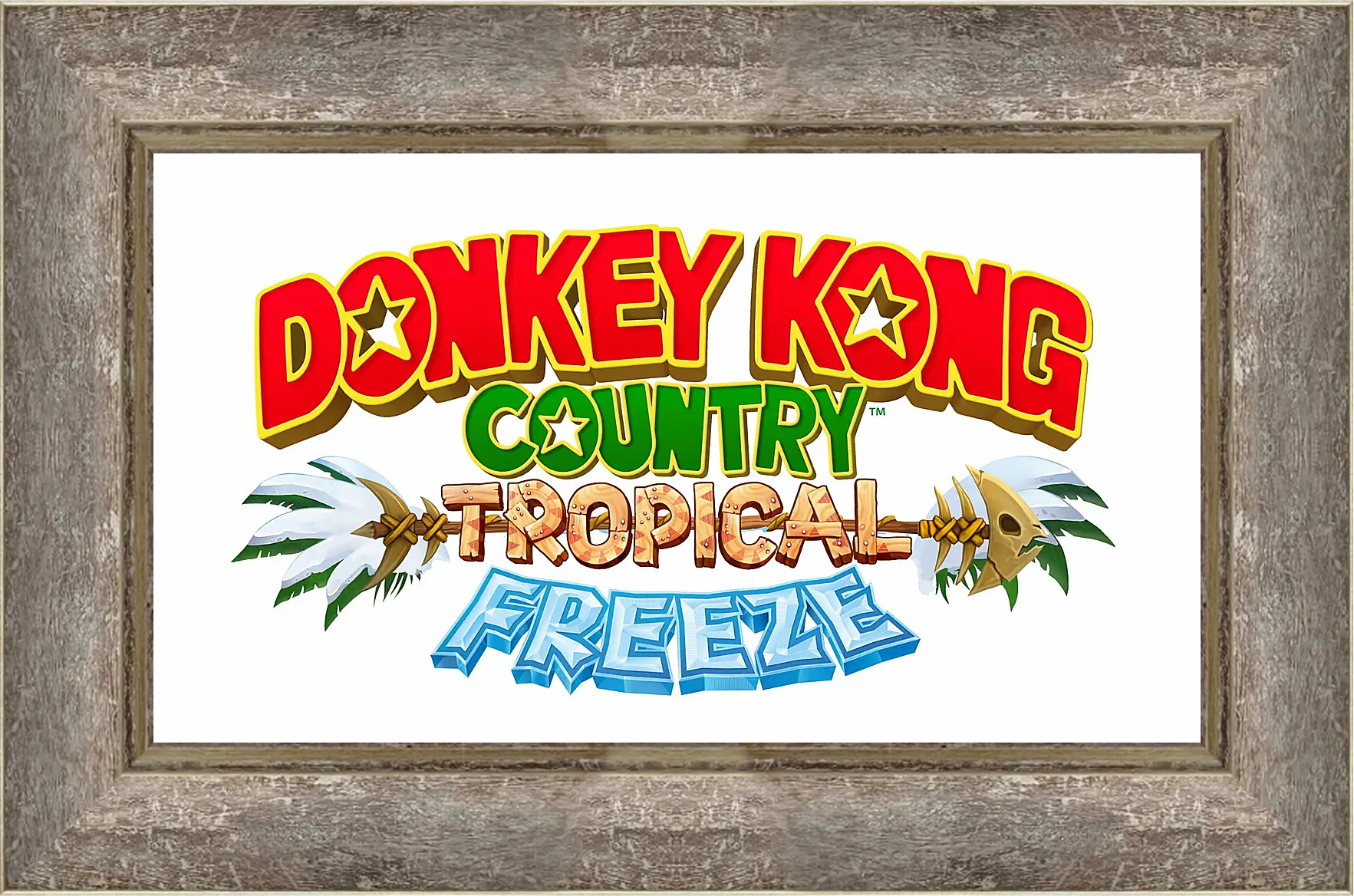 Картина в раме - donkey kong country tropical freeze, donkey kong, dixie
