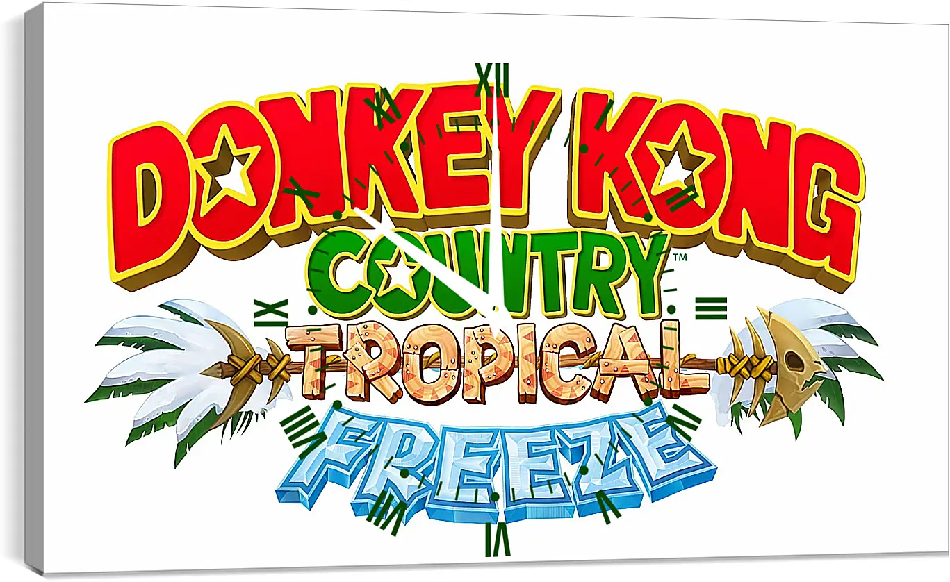 Часы картина - donkey kong country tropical freeze, donkey kong, dixie
