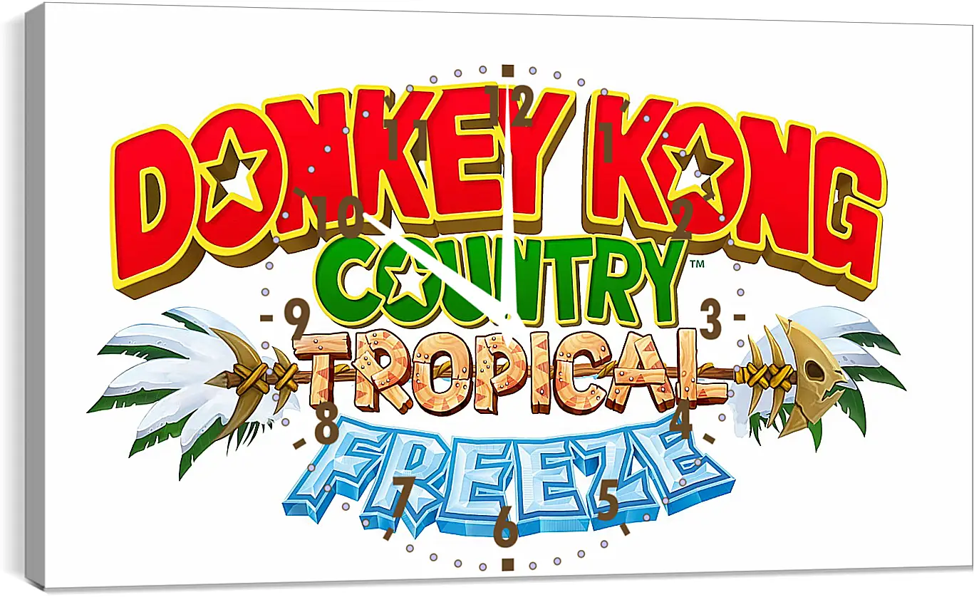 Часы картина - donkey kong country tropical freeze, donkey kong, dixie
