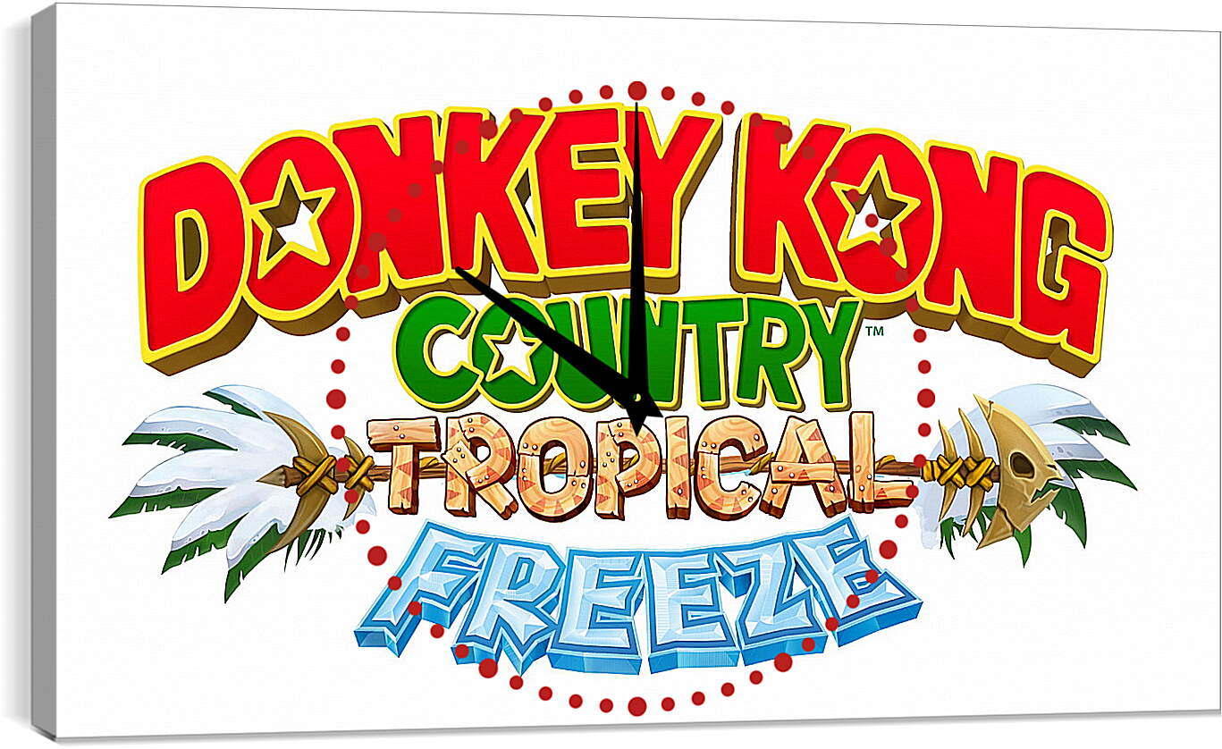 Часы картина - donkey kong country tropical freeze, donkey kong, dixie
