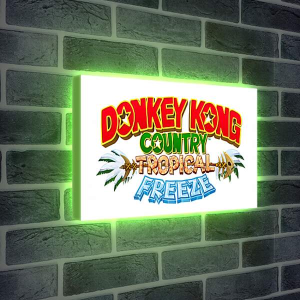 Лайтбокс световая панель - donkey kong country tropical freeze, donkey kong, dixie
