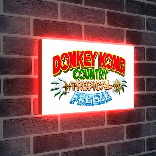 Лайтбокс световая панель - donkey kong country tropical freeze, donkey kong, dixie
