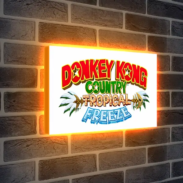 Лайтбокс световая панель - donkey kong country tropical freeze, donkey kong, dixie
