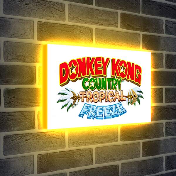 Лайтбокс световая панель - donkey kong country tropical freeze, donkey kong, dixie
