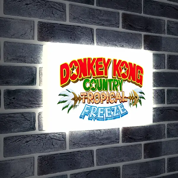 Лайтбокс световая панель - donkey kong country tropical freeze, donkey kong, dixie
